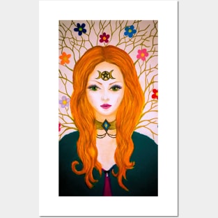 Red head wiccan witch Posters and Art